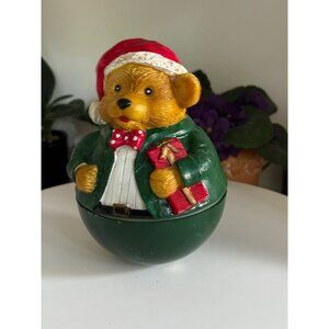 Russ Christmas in Teddy Town Revolving Musical Teddy Bear
